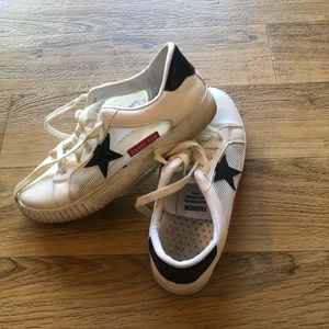 White and Black Women's Sneakers